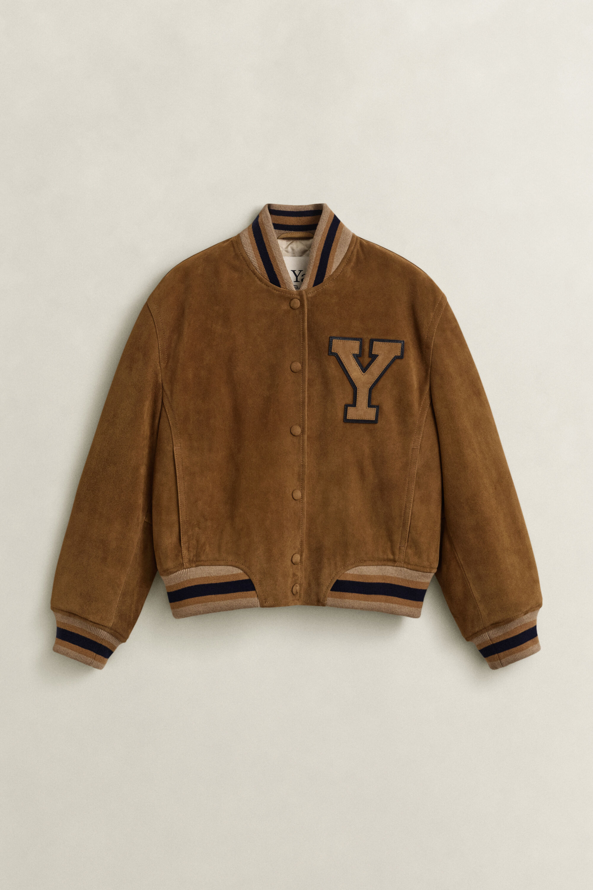 Gant x Yale Varsity Jacket in camoscio