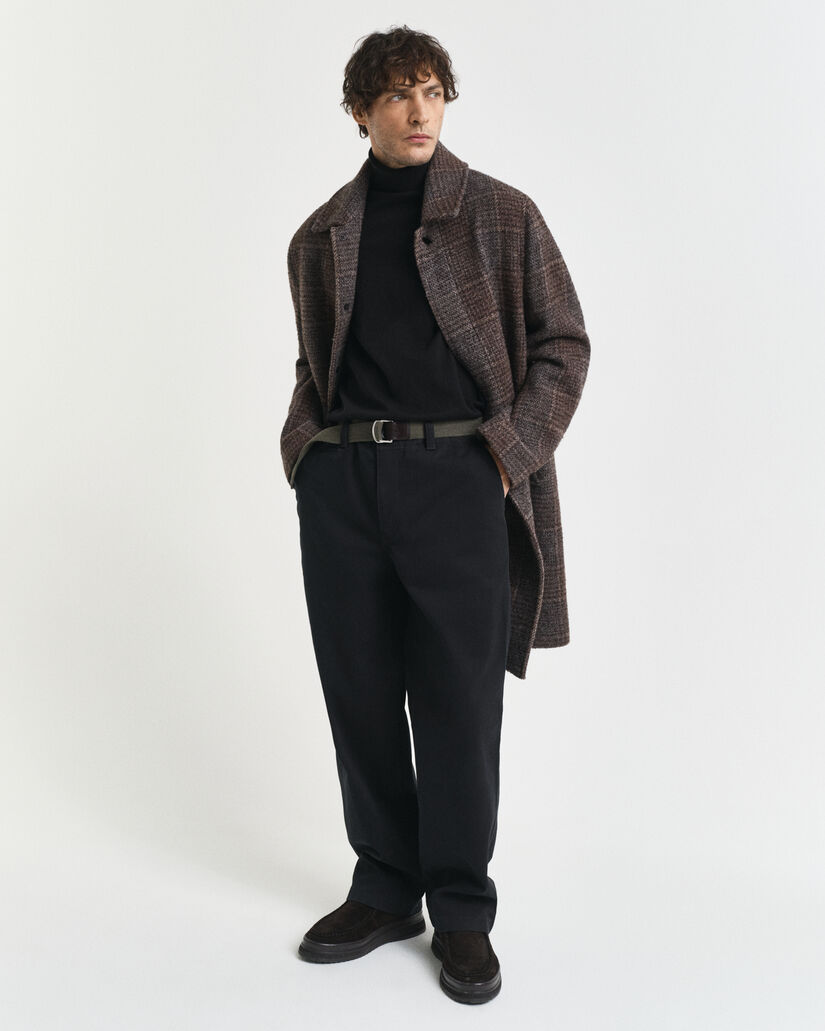 Maglia in cotone con collo alto classico