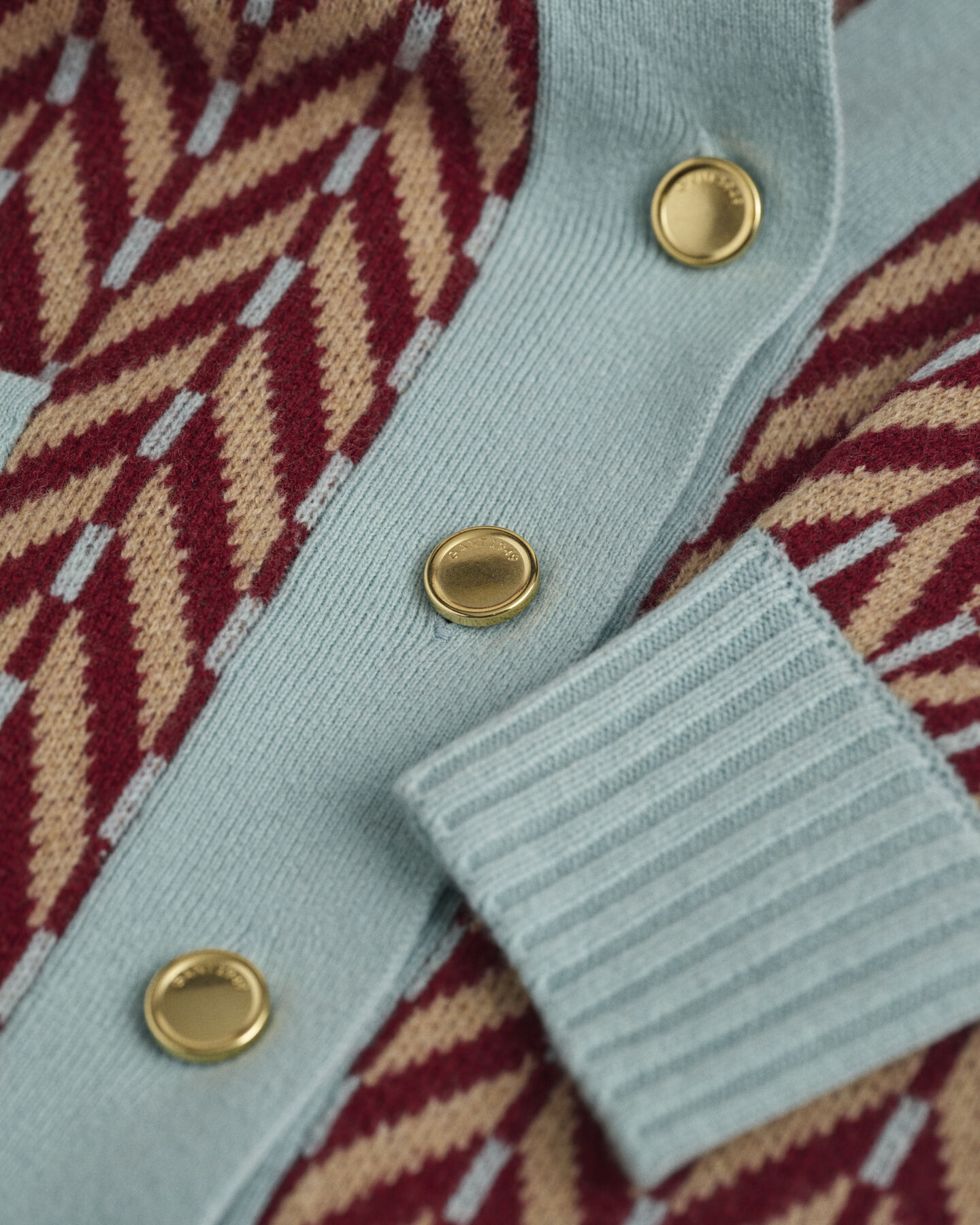 Cardigan con motivo a spina di pesce multicolore