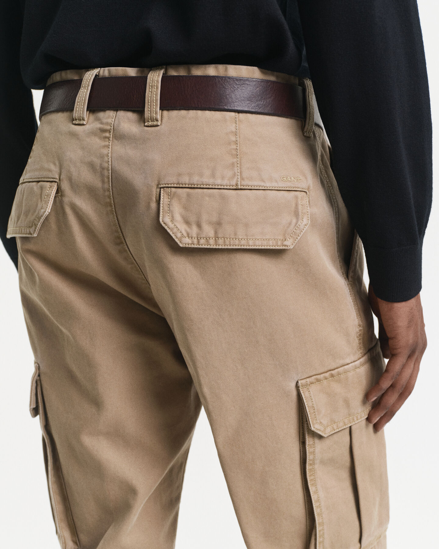 Pantaloni cargo in twill di cotone regular fit