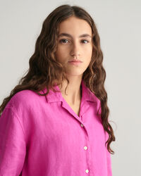 Camicia in lino a maniche corte Boxy Teen Girls