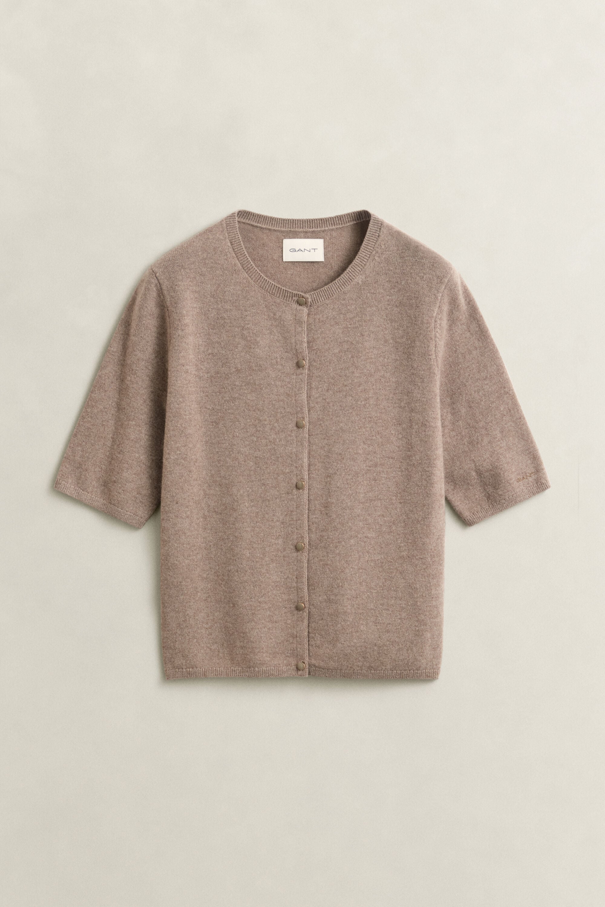 Cardigan a maniche corte in misto cashmere