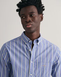 Camicia in popeline a righe regular fit