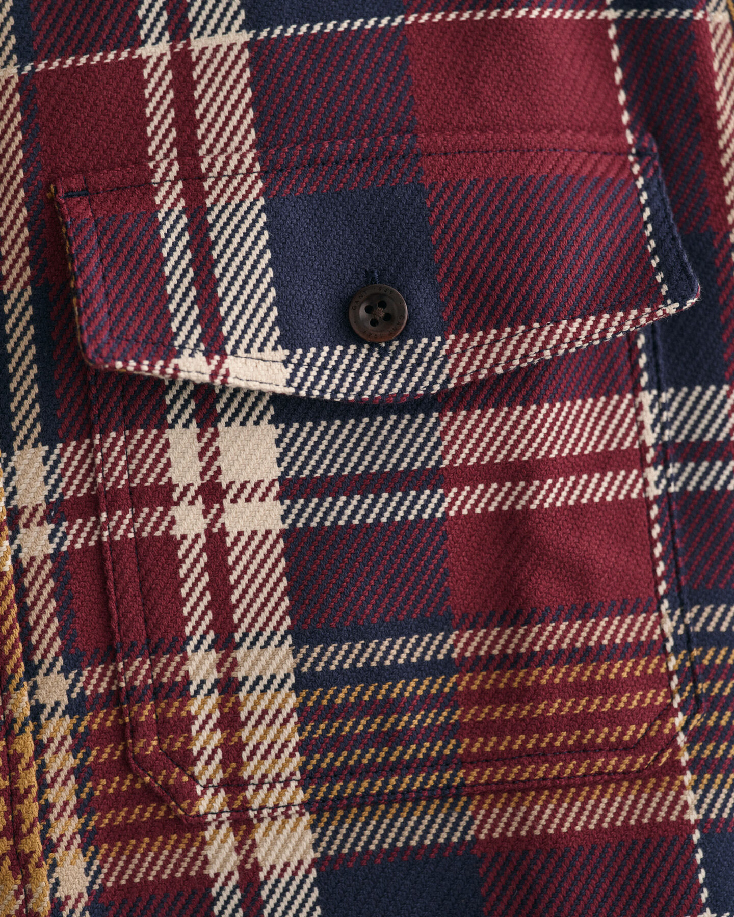 Camicia giacca in twill pesante a quadri