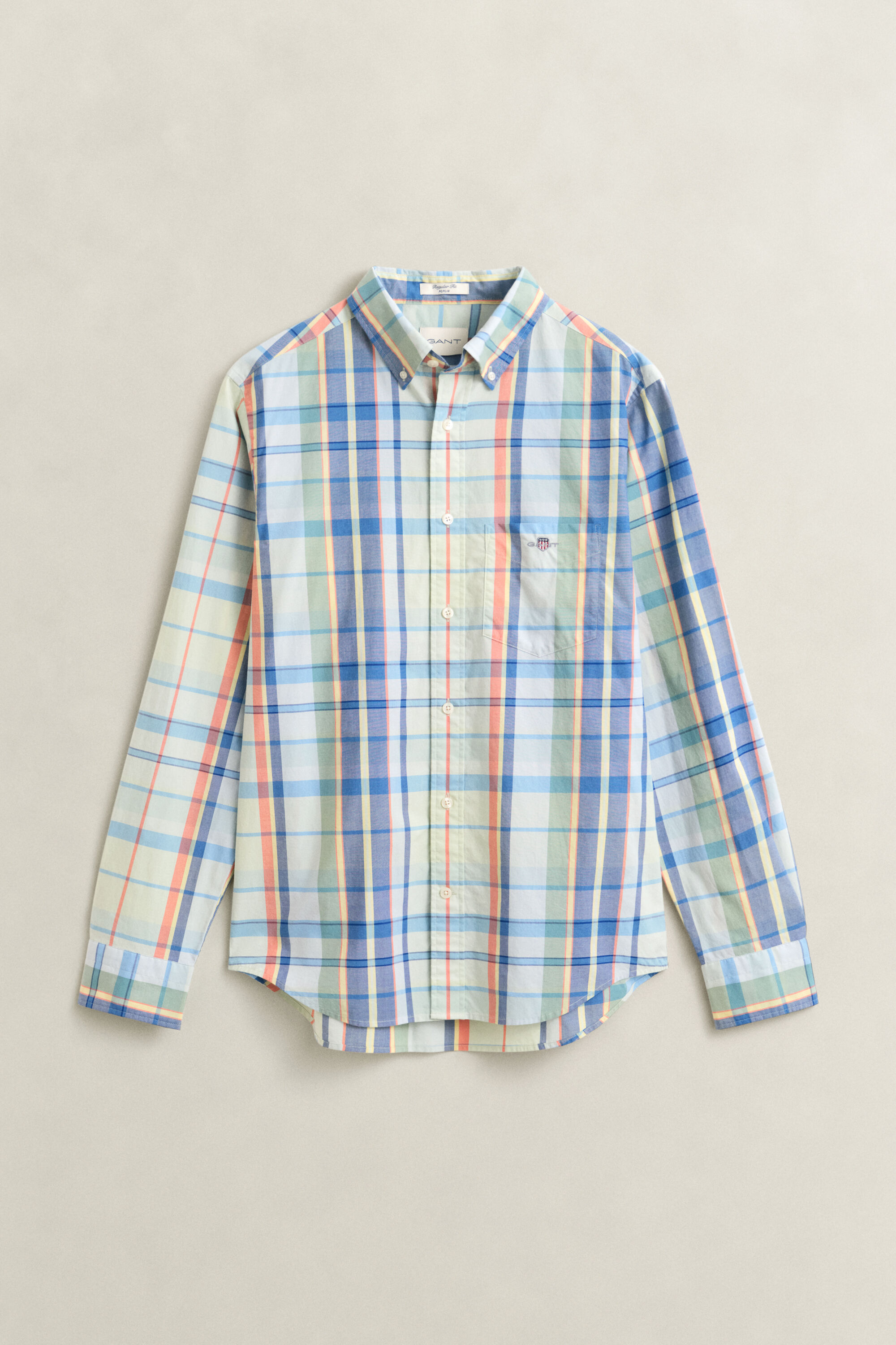 Camicia a quadri in popeline