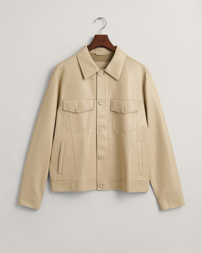 Giacca Trucker in pelle