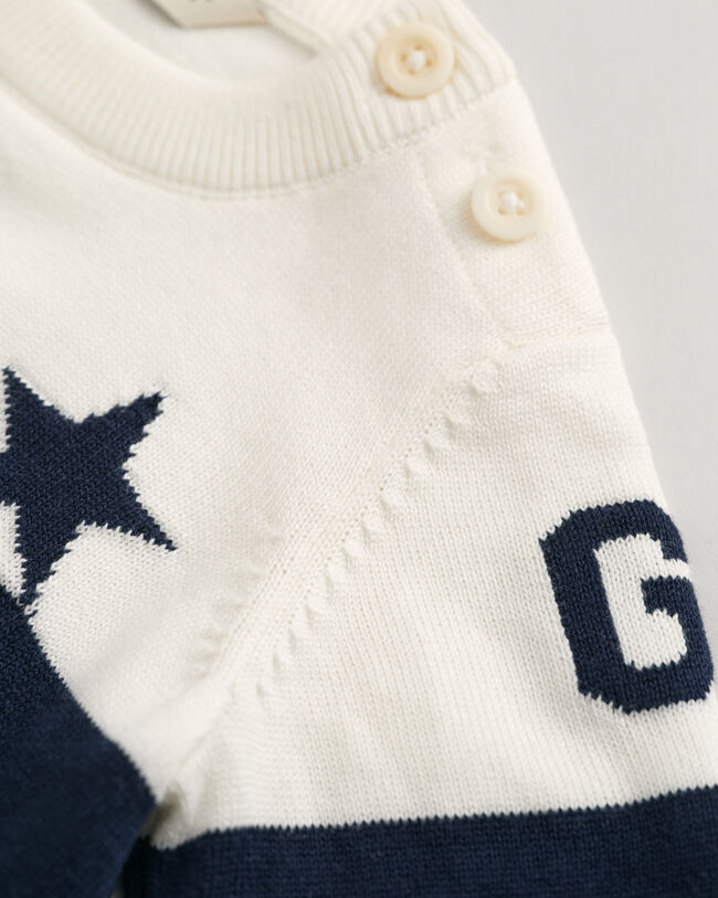 Set lavorato a maglia stelle e G Baby