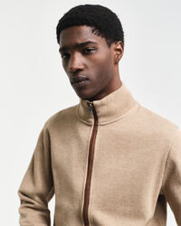 Cardigan con zip Sacker Rib