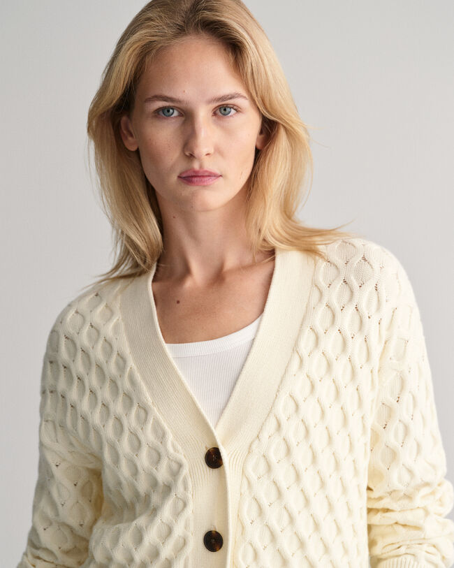 Cardigan in maglia testurizzata