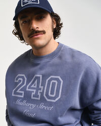 Felpa girocollo d&eacute;lav&eacute; vintage