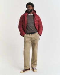 Maglia girocollo in cotone a trecce