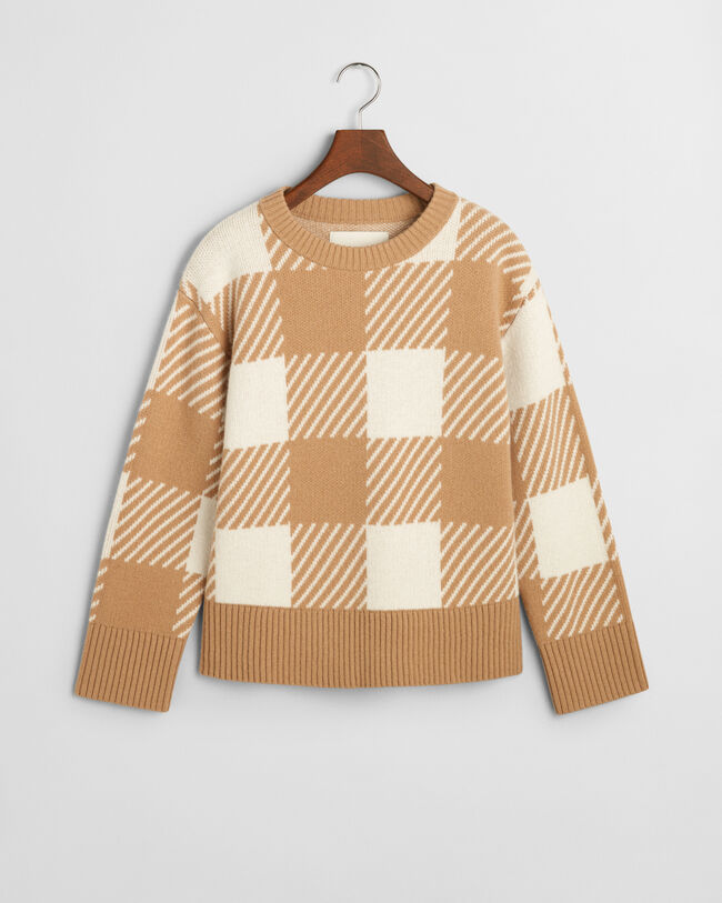 Maglia girocollo Buffalo Checked