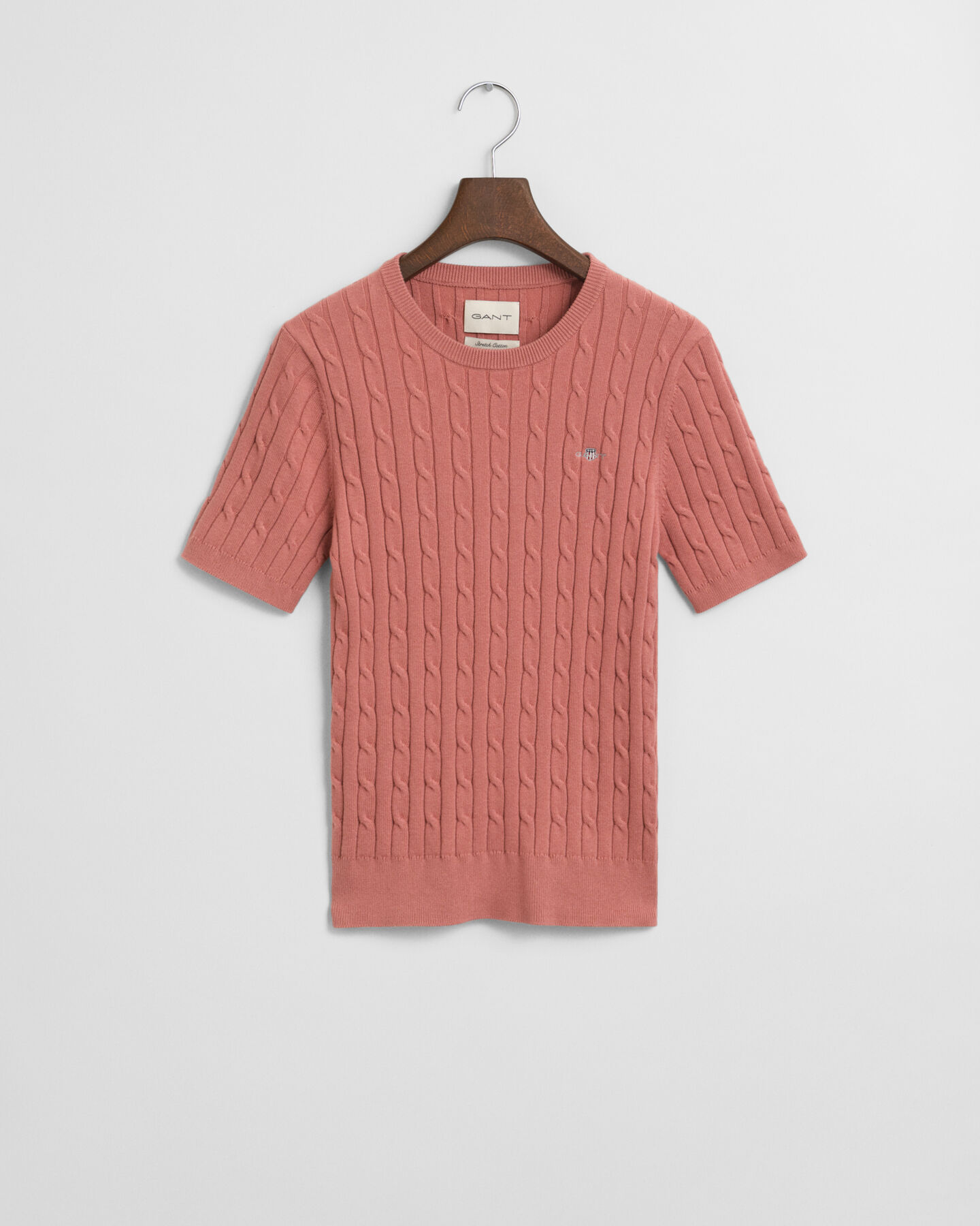 Maglia a trecce in cotone elasticizzato