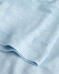 T-shirt in lino con scollo a V