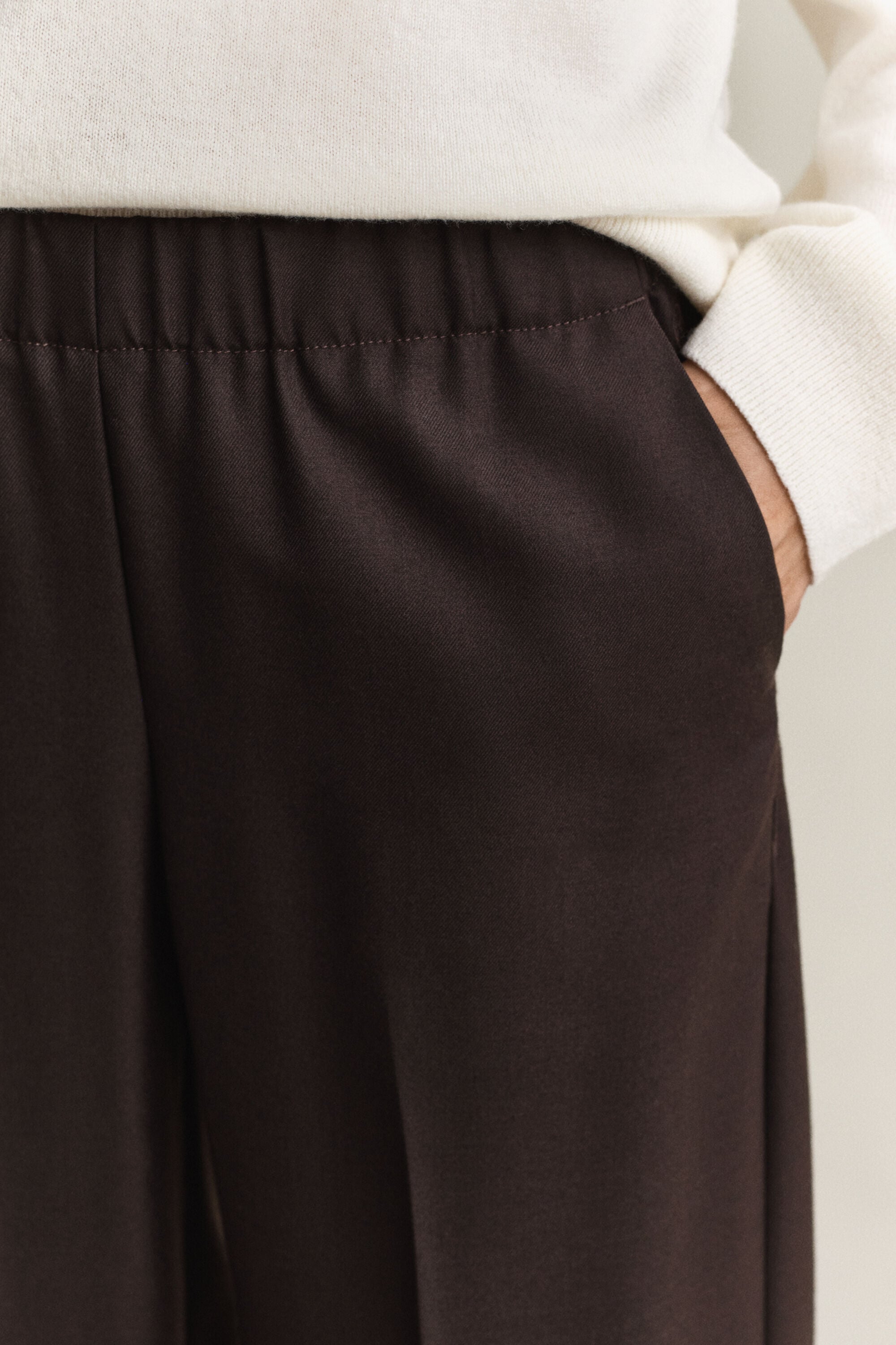 Pantaloni in misto lana