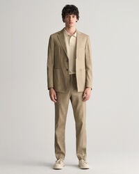Blazer da abito in misto lino-cotone