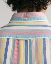 Camicia Oxford a righe multicolore regular fit