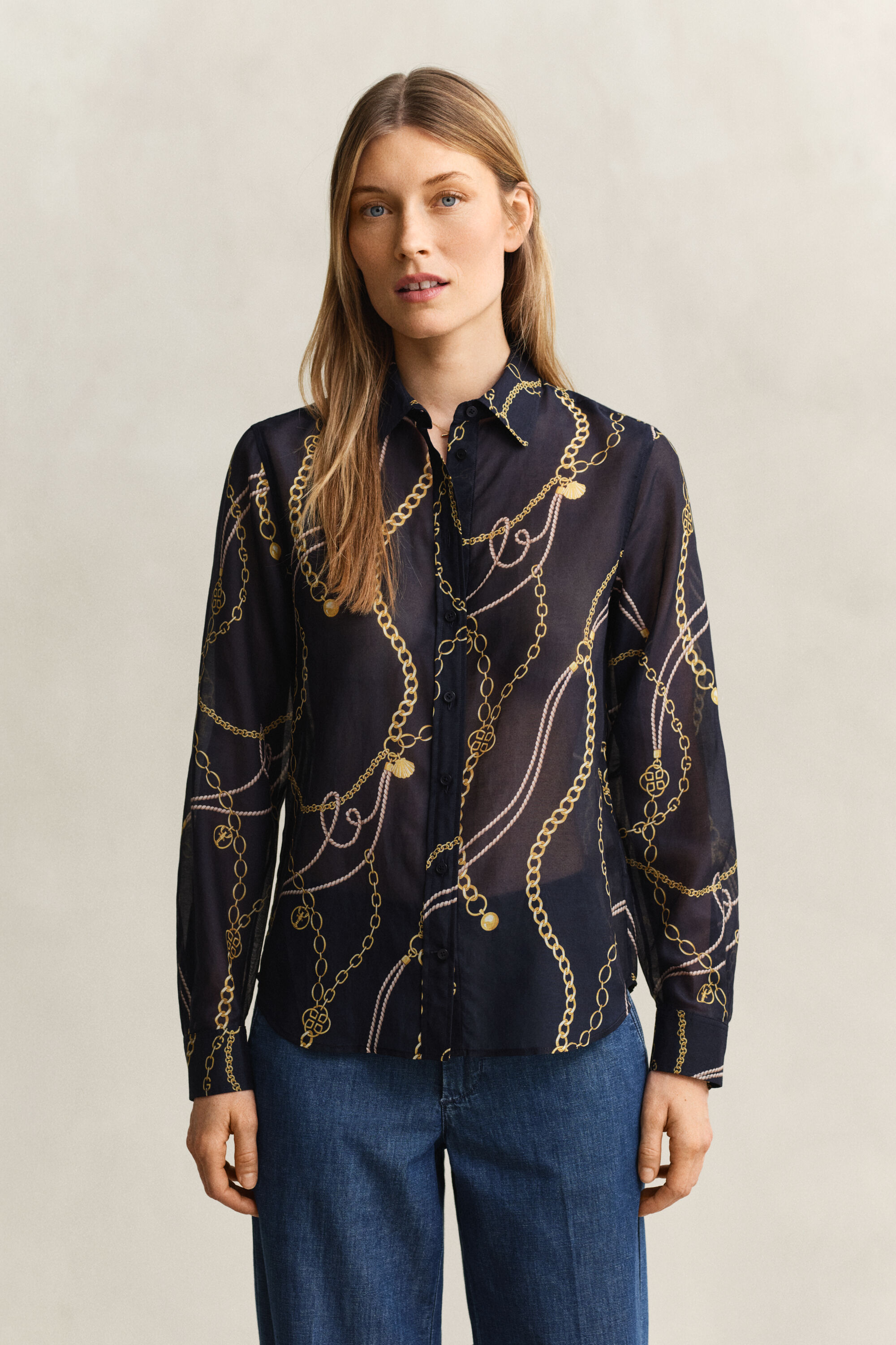 Camicia in cotone e seta
