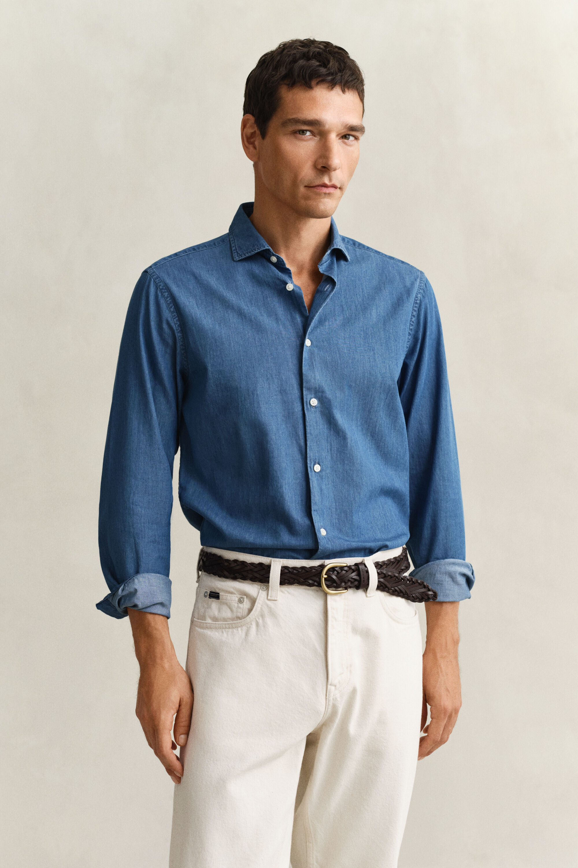 Camicia in twill Indigo