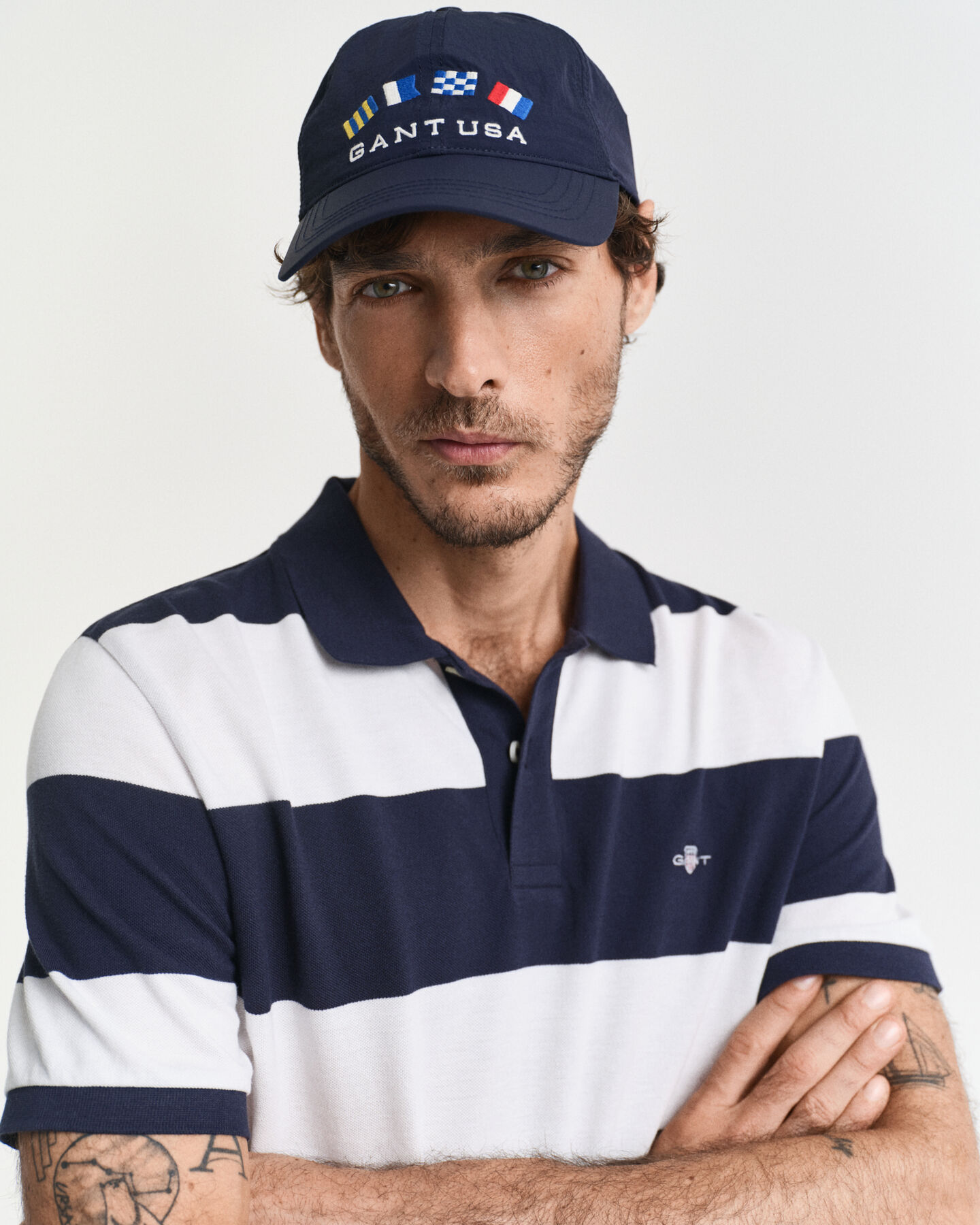 Polo in piqué colour block