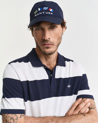 Polo in piqué colour block