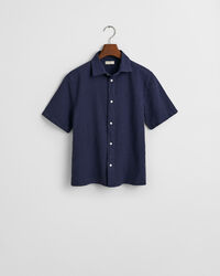 Camicia a maniche corte in misto cotone e lino Teens