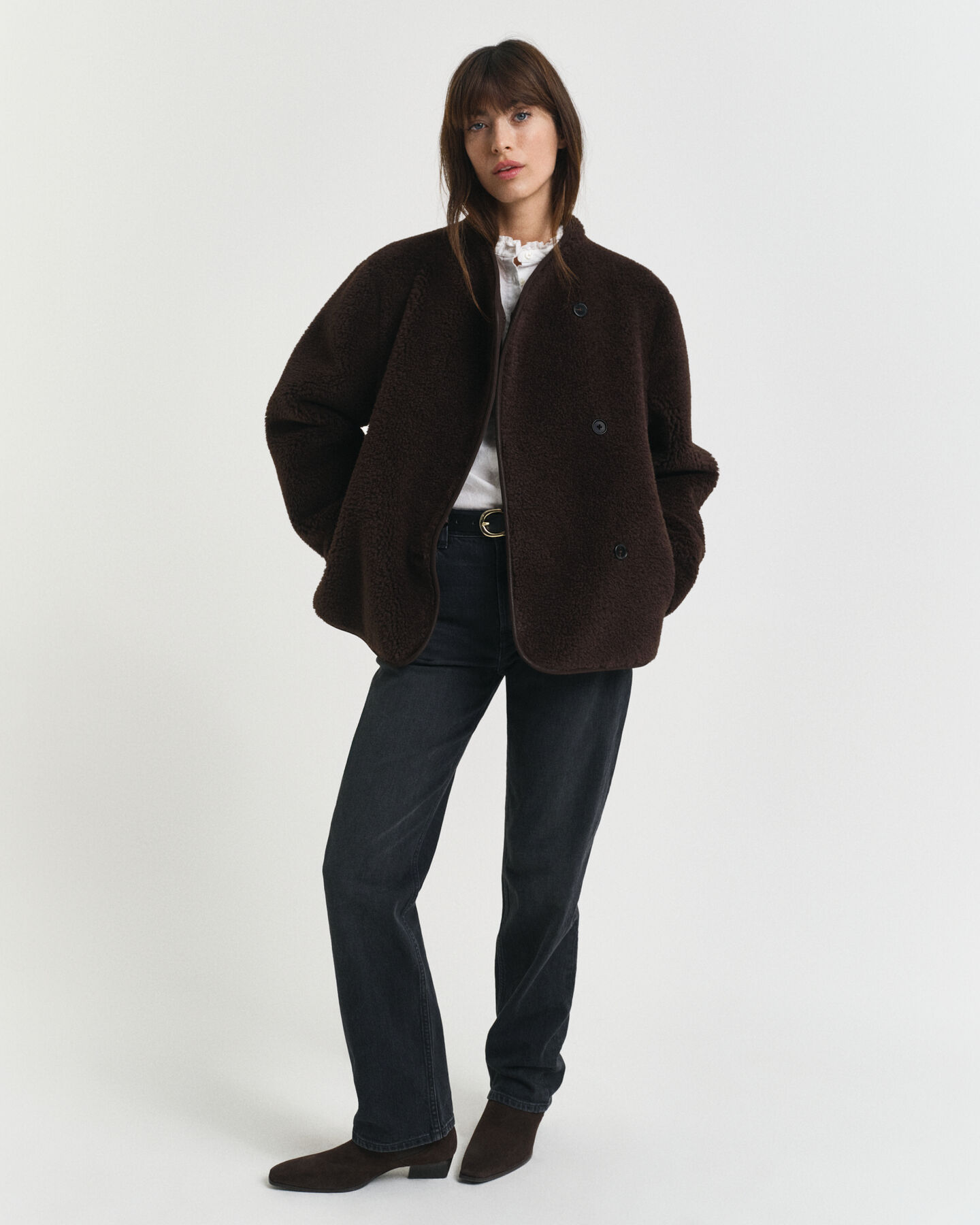 Giacca in shearling sintetico