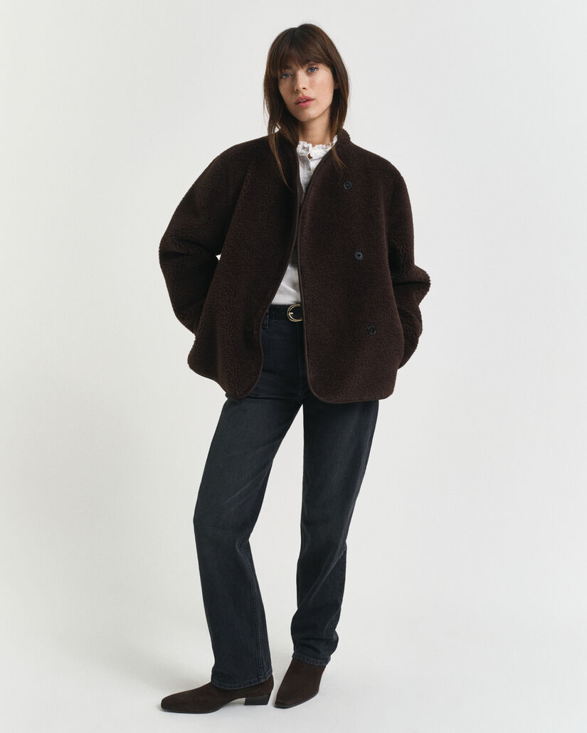 Giacca in shearling sintetico