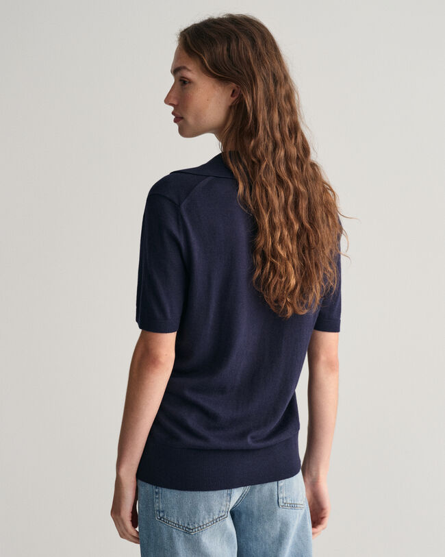 Rugger a maniche corte in maglia fine