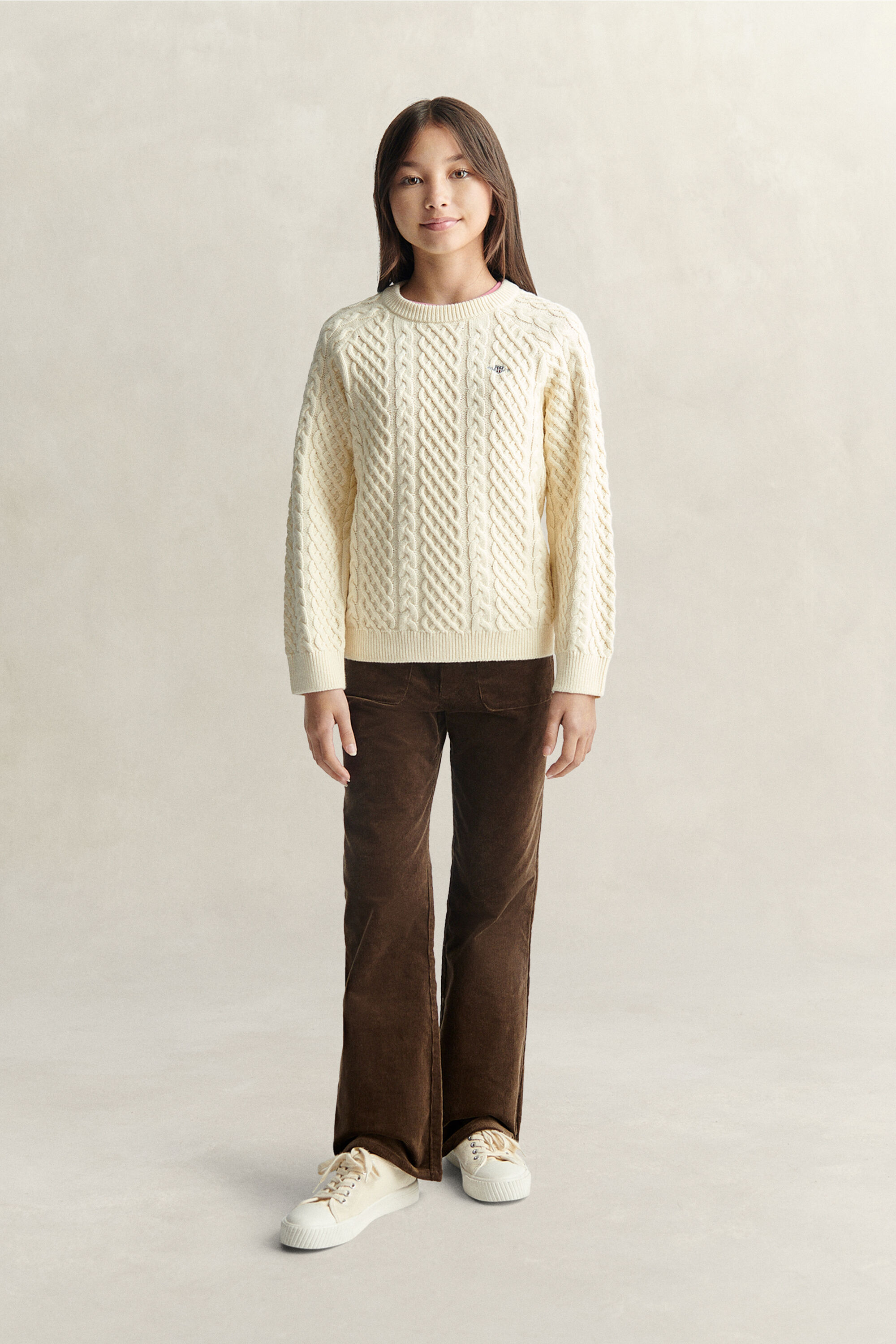 Maglia lavorata a trecce grosse Teen Girls