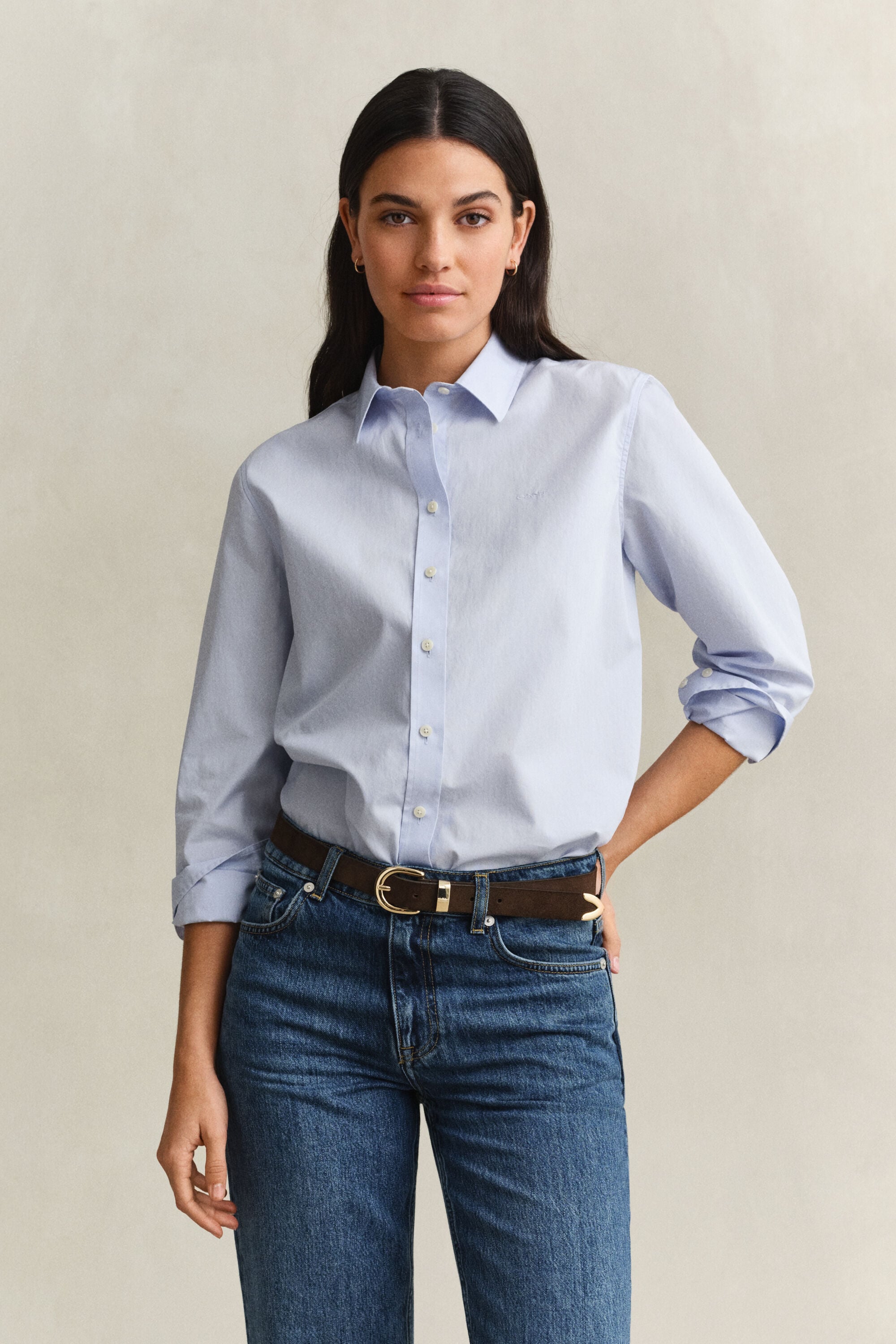 Camicia classica in popeline regular fit