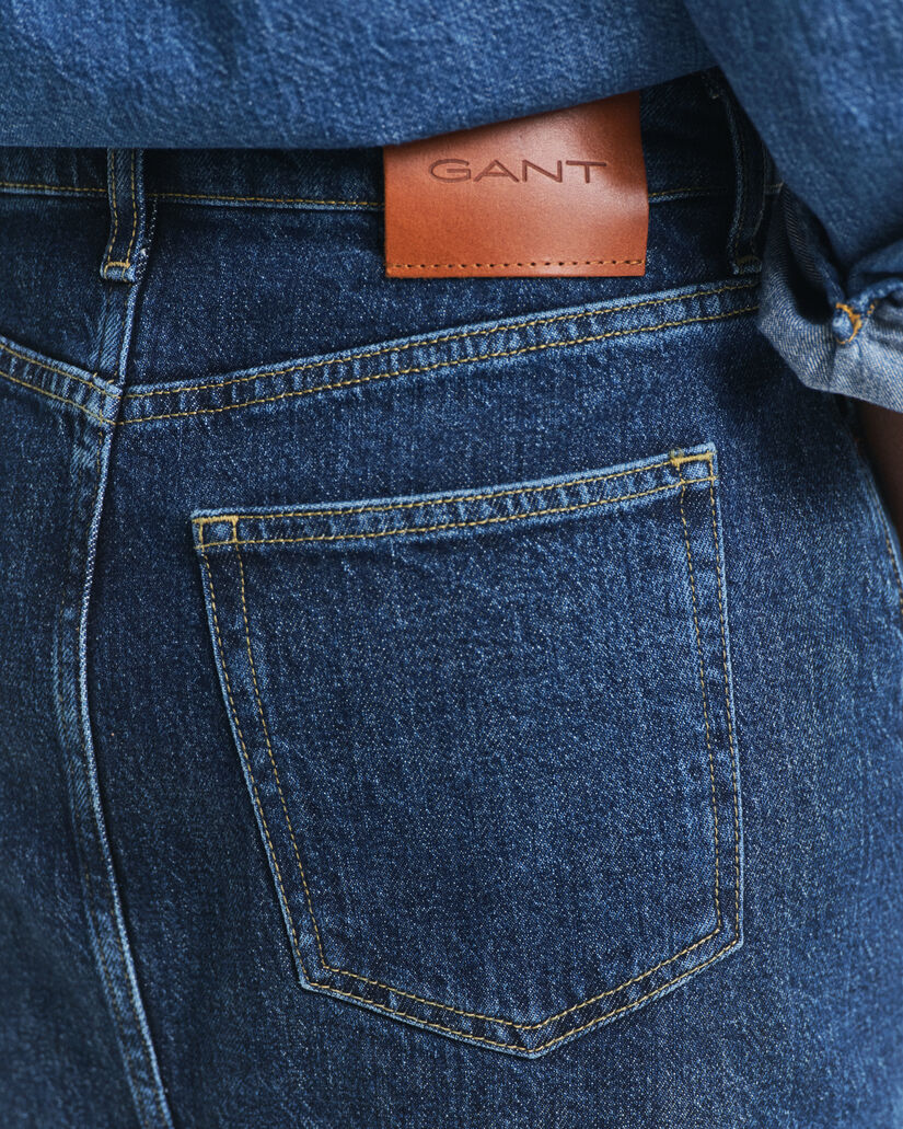 Gonna midi di jeans con abbottonatura