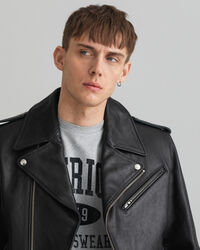 Giacca biker in pelle
