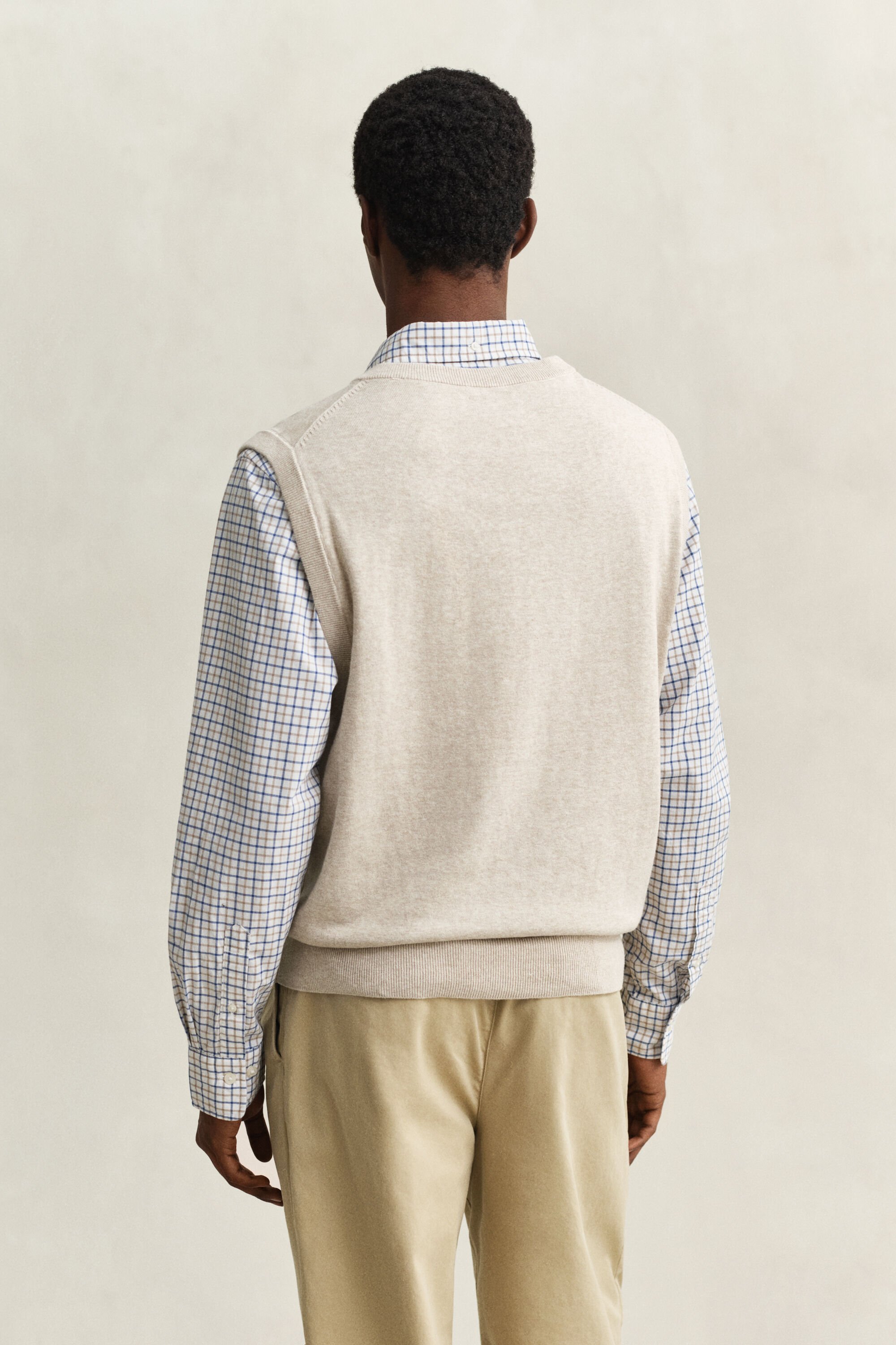 Piumino smanicato in cotone classico