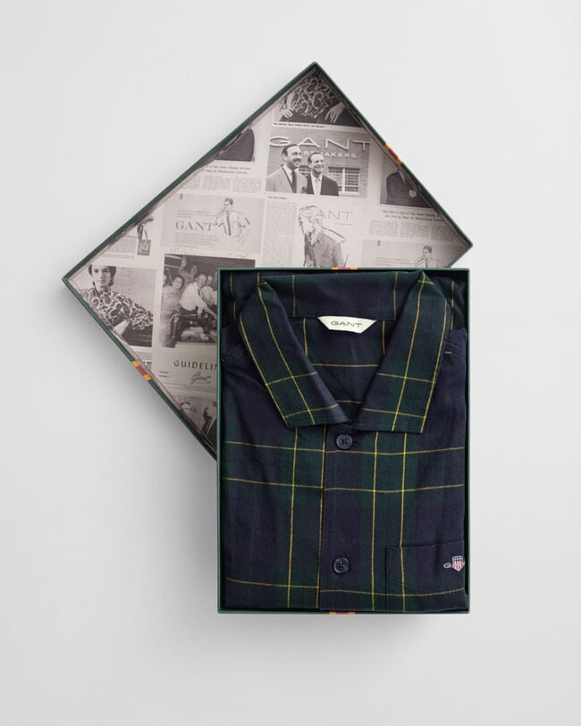 Confezione regalo di pigiama in flanella a quadri