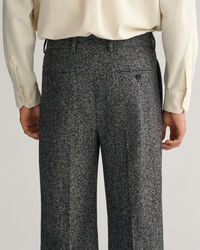Pantaloni da abito in tweed a gamba larga