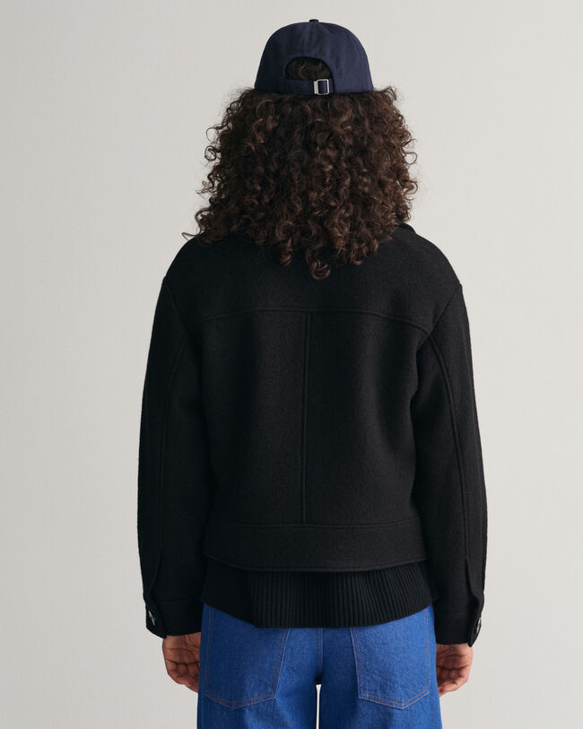 Giacca in boucl&eacute; con zip