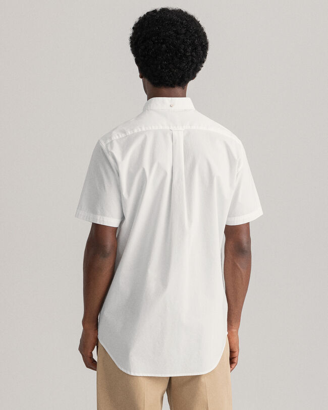 Camicia in broadcloth a maniche corte regular fit