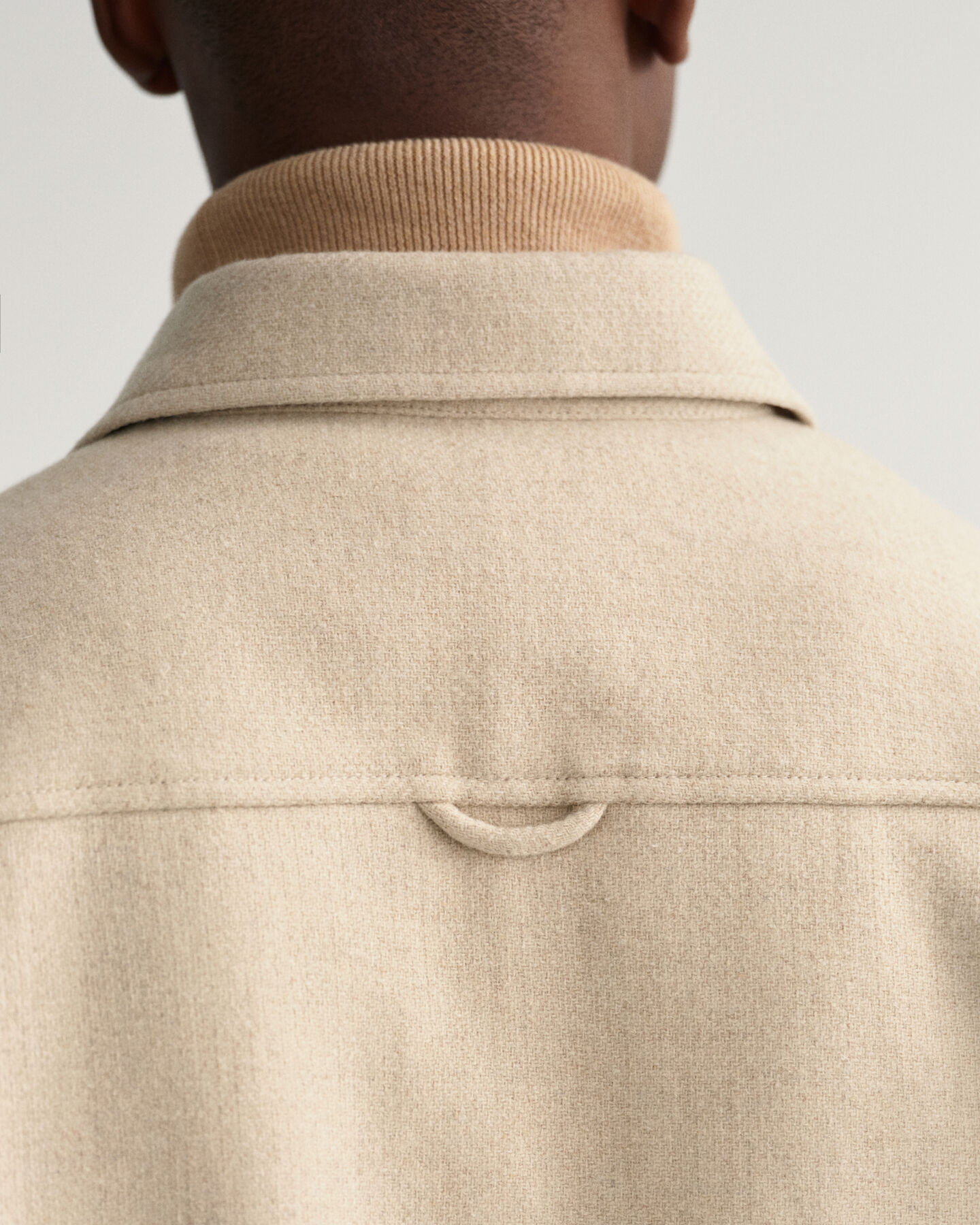 Camicia giacca in misto lana