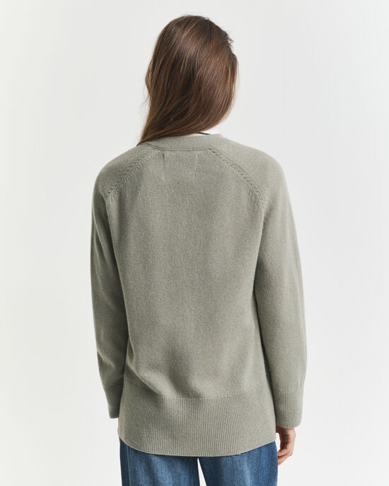 Cardigan in lana misto cashmere