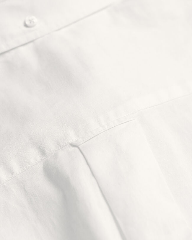 Camicia a maniche corte in misto cotone-lino regular fit