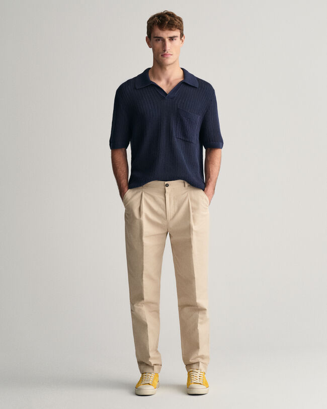 Pantaloni da abito in cotone regular fit