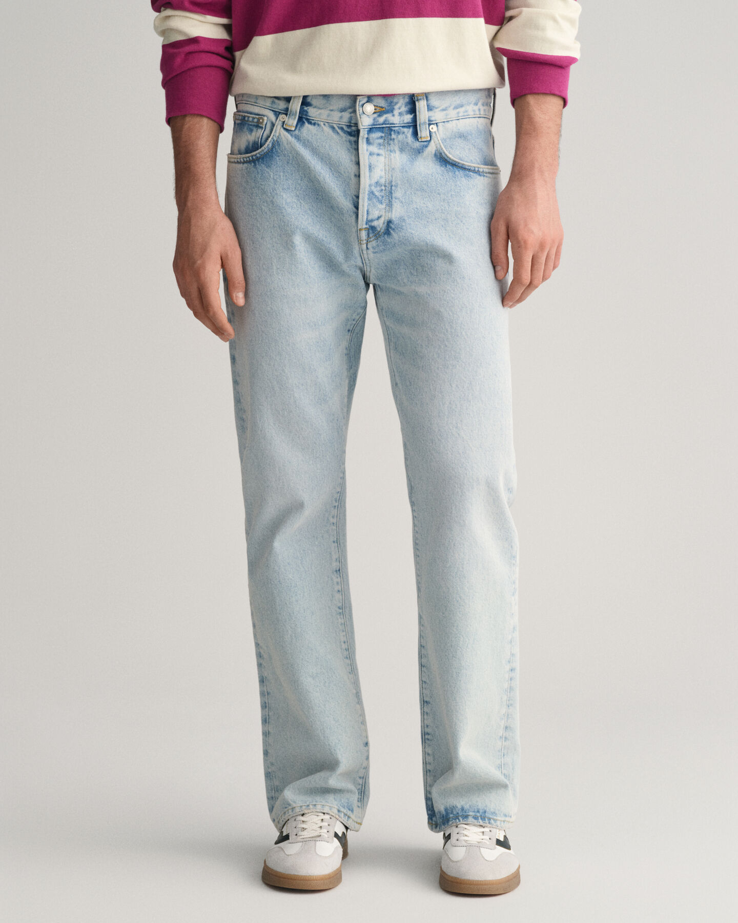 Jeans in denim délavé chiaro loose fit