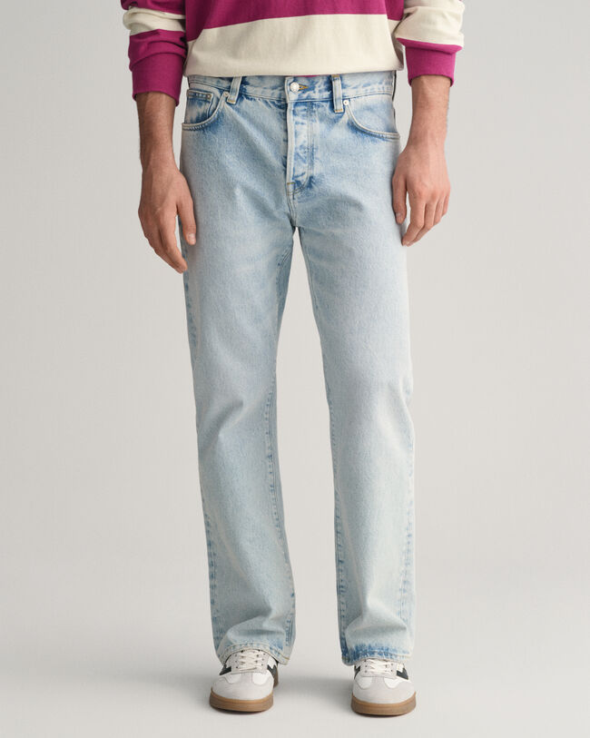 Jeans in denim délavé chiaro loose fit