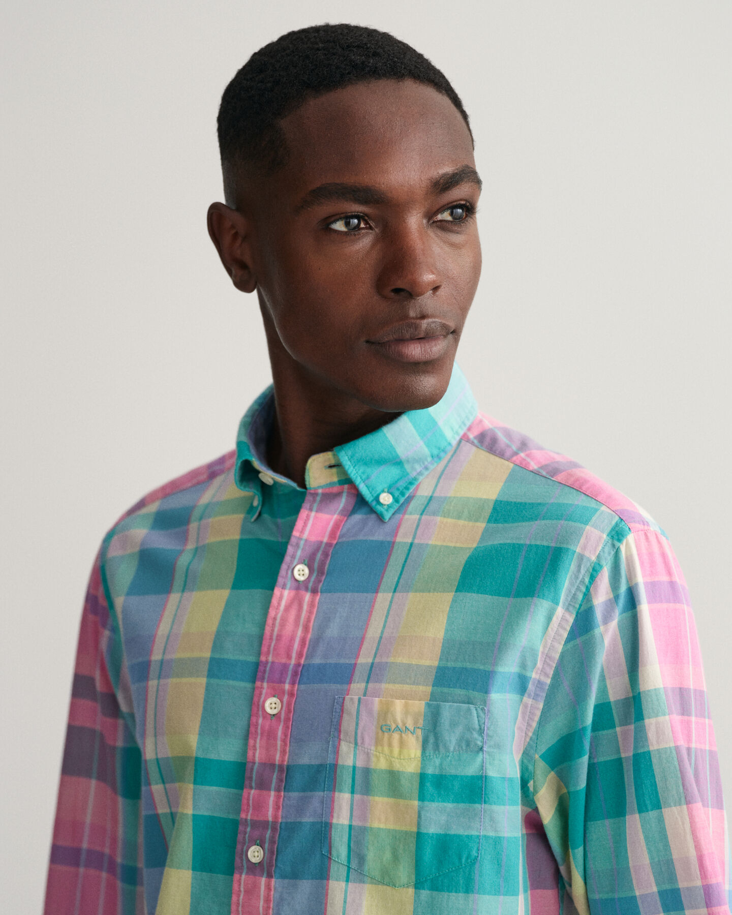 Camicia in madras colorata regular fit