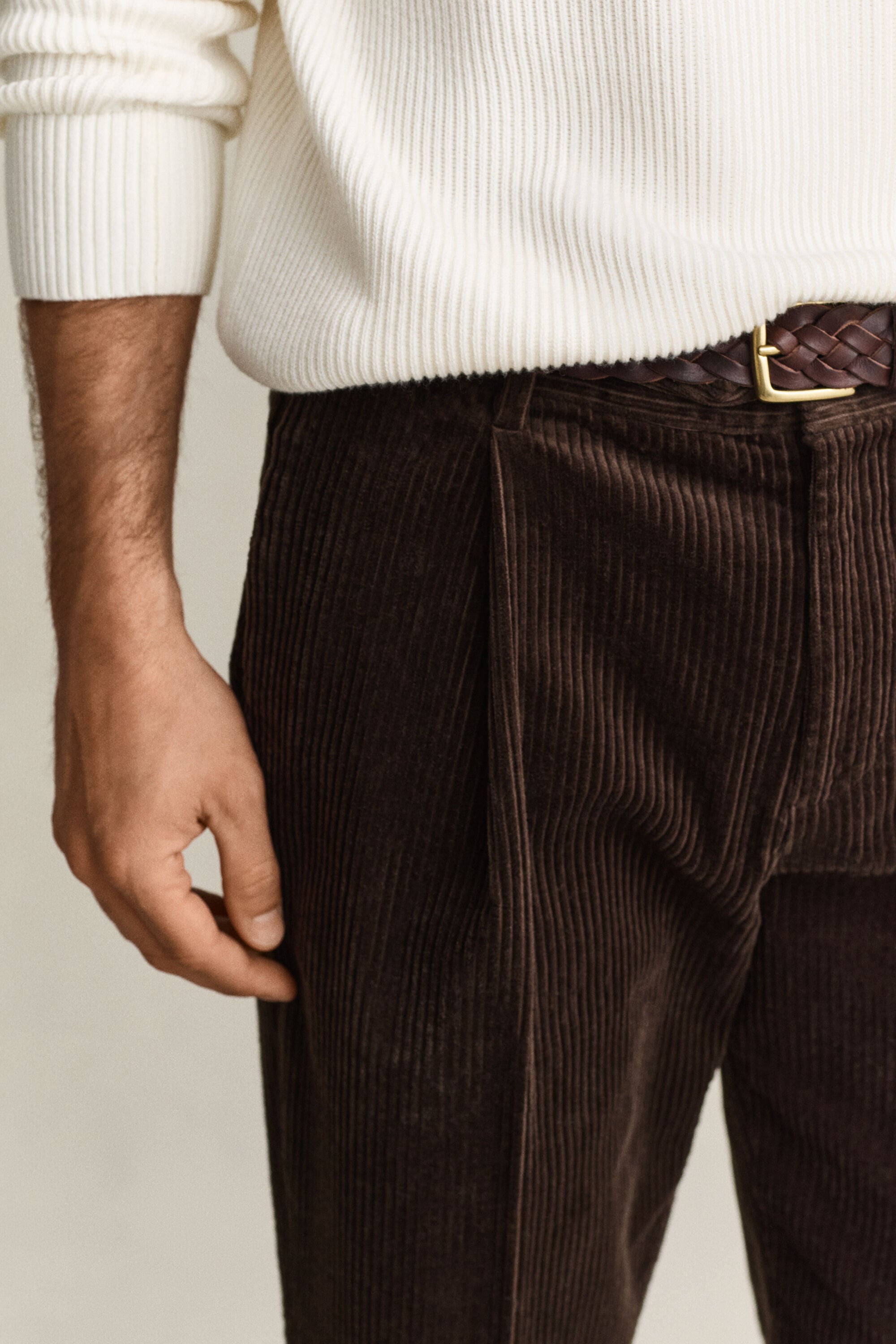 Pantaloni da abito in velluto a coste