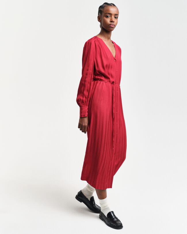 Abito chemisier in raso a righe