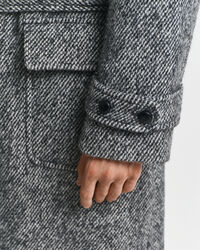 Cappotto di lana in tweed