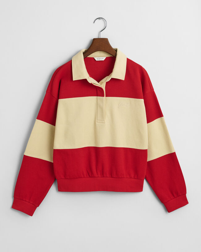 Rugger colour block in piqué a rilievo