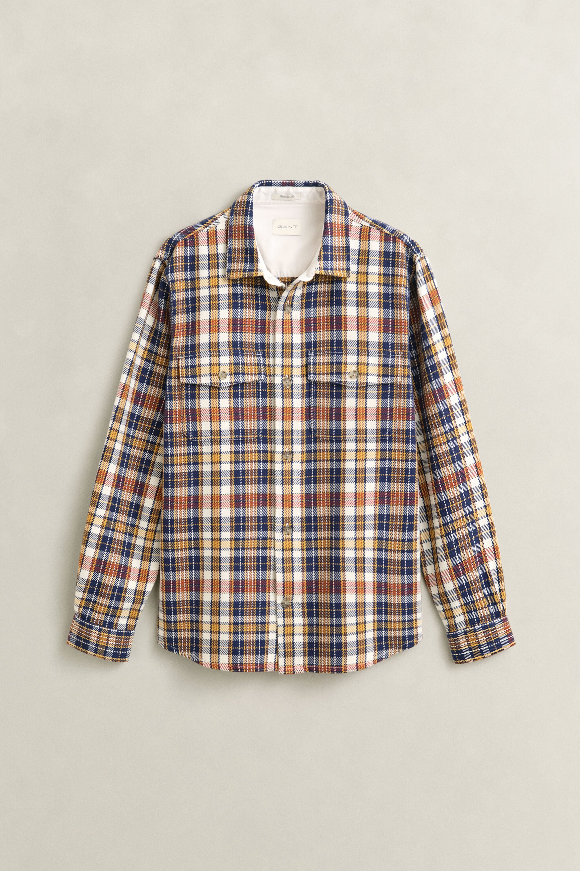 Camicia giacca a quadri in twill
